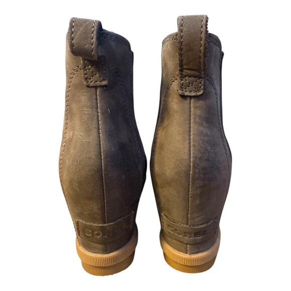 Sorel Joan of Arctic Enclosed Wedge Chelsea Boot Waterproof Brown Women size 8.5 - Picture 4 of 8